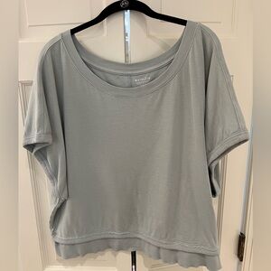 Athleta Women’s Cotton Short Sleeve Sweatshirt Size XL Light Sage Green